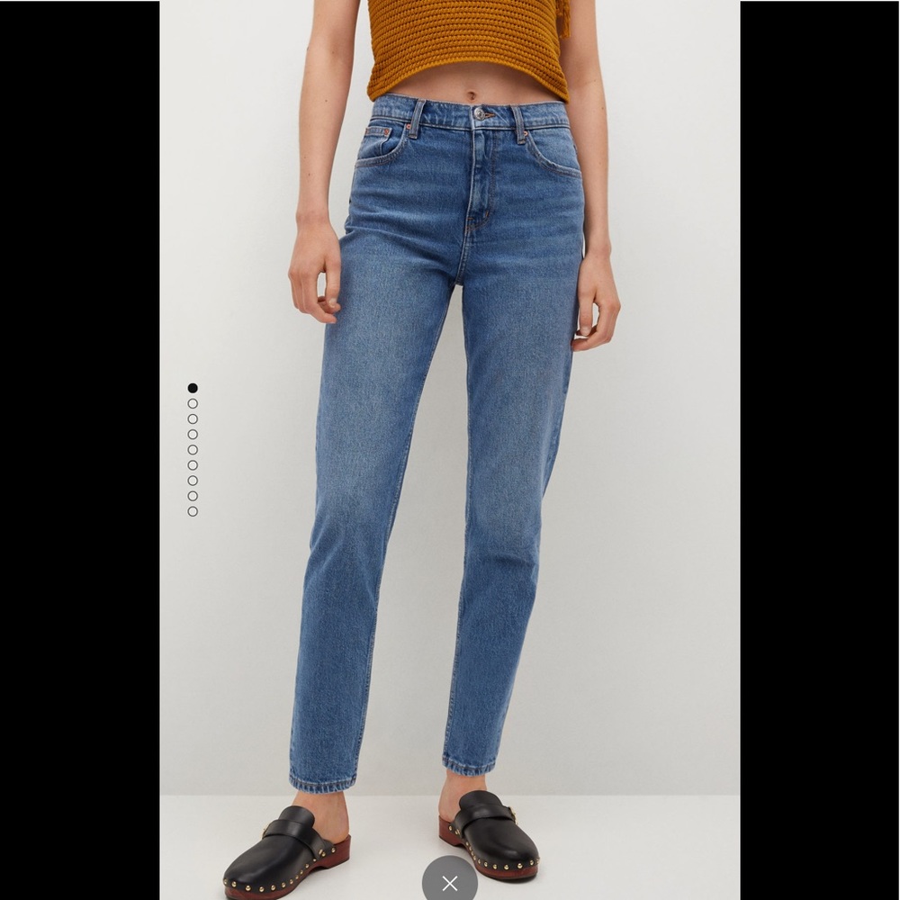 Mango mom fit jeans size 4 medium blue